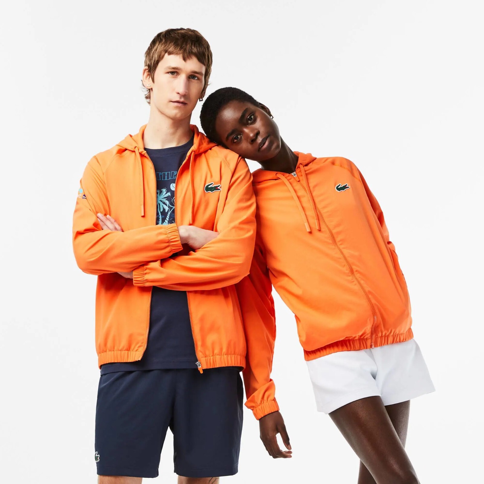 Lacoste Sport Unisex Miami Open Full Zip Jacket Orange BH9178 51