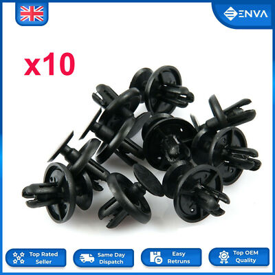 10 clip plastica passaruota rivestimento interno dell'ala del motore per Toyota