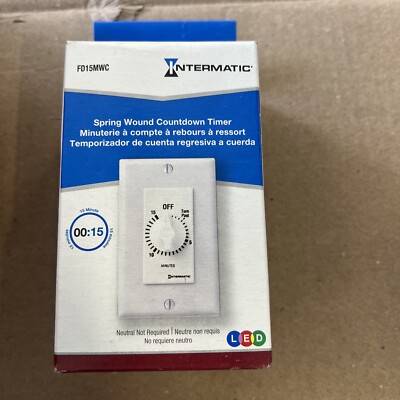Intermatic FD15MWC Auto Shut-off Timer 15 Minute Easy to Install. 