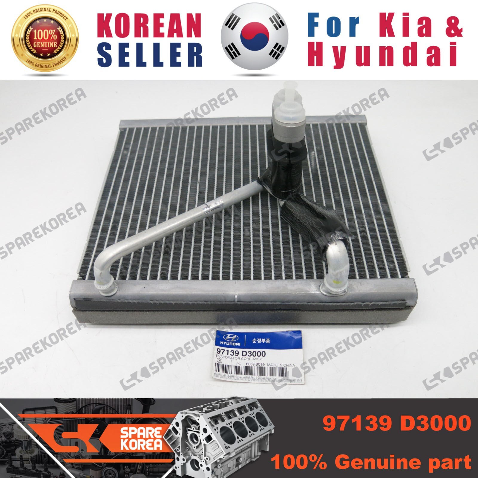 Genuine/OEM 97139D3000 EVAPORATOR CORE ASSY for Hyundai/Kia | eBay