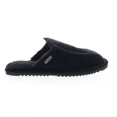 Bearpaw Pierre 2538M-011 Мужские черные синтетические шлепанцы-слипоны, шлепанцы-тапочки