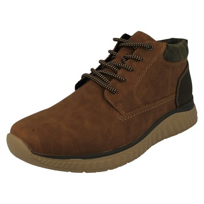 Mens Rieker B0603 Zip Up Lace Boots