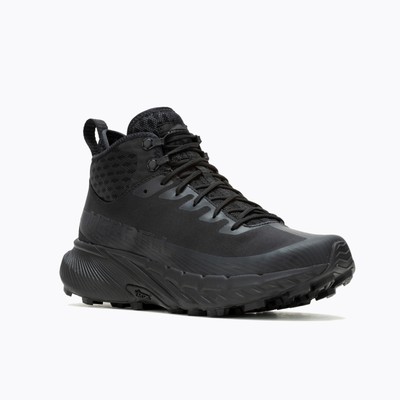 Pre-owned Merrell Men Agility Peak 5 Tactical Mid Shoes In Black