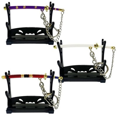 Alppihym Set portachiavi anime 3 mini katane (9 cm) leggendarie spade da samurai