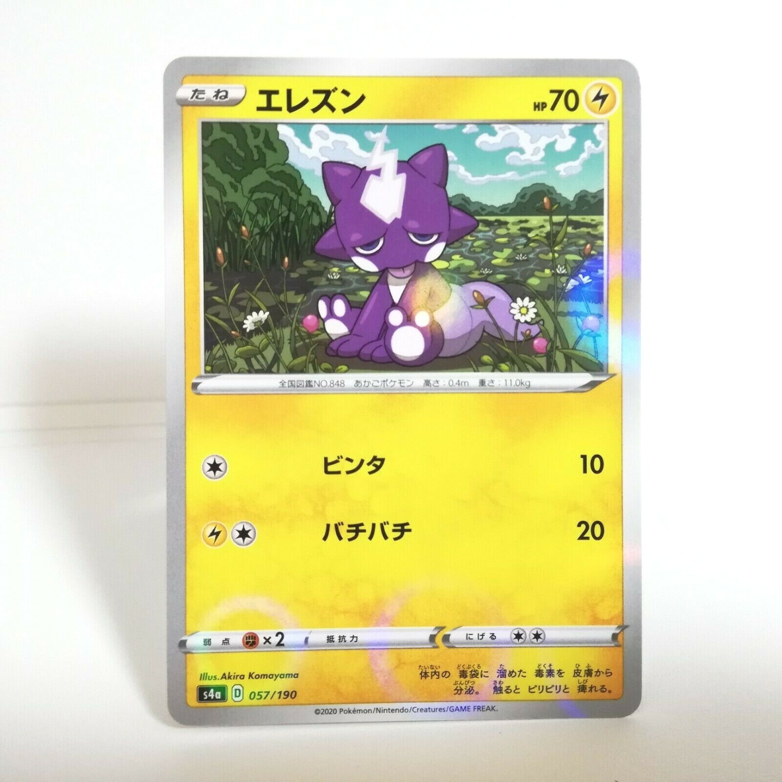 Toxel Pokémon card HP70 No.057/190 2020 Year Nintendo Japan Game