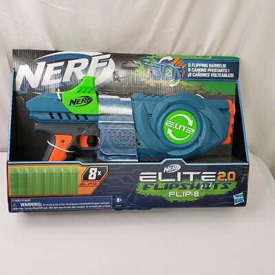 Hasbro Nerf Elite 2.0 Flipshots Flip-8 Blaster 8 Dart Barrels New Factory Sealed