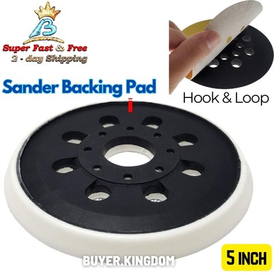 Sander Backing Hook Loop Sanding Disc Plate 5 Inch 8 Hole For Bosch Orbit Sander