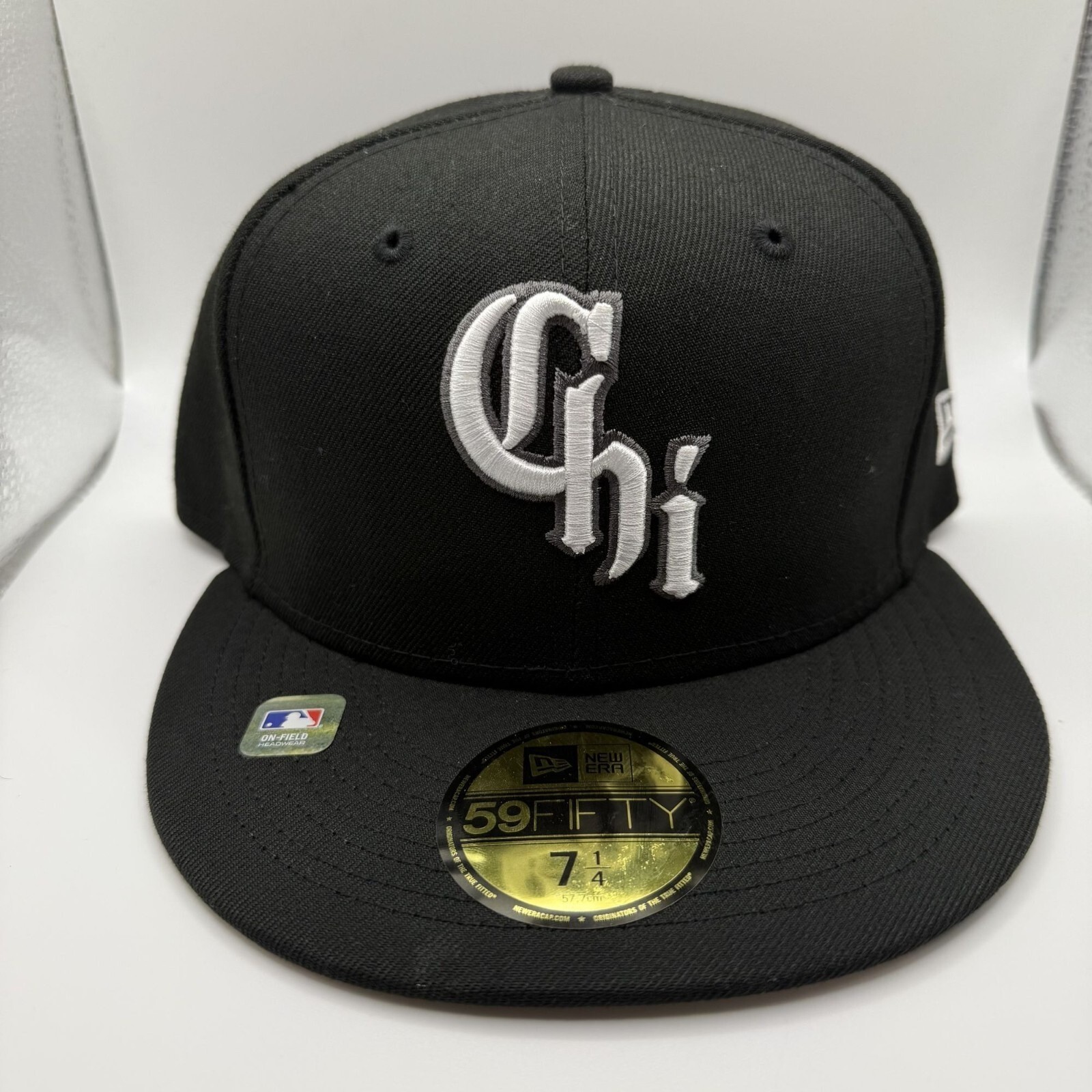New Era 59FIFTY Chicago Whitesox Solid Black CHI Fitted Hat
