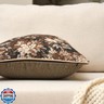 Yangest Neutral Floral Pillow Cover 20 x 20 Inches, Vintage Chenille Square Throw Pillow Cover Soft Decorative Farmhouse Accent Couch Pillow Cover for Living Room Bedroom, Coffee Brown