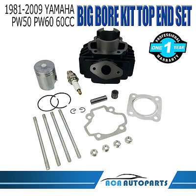 Yamaha PW 50 PW50 Big Bore Kit Top End 60cc Piston Cylinder Rings 1981-2009