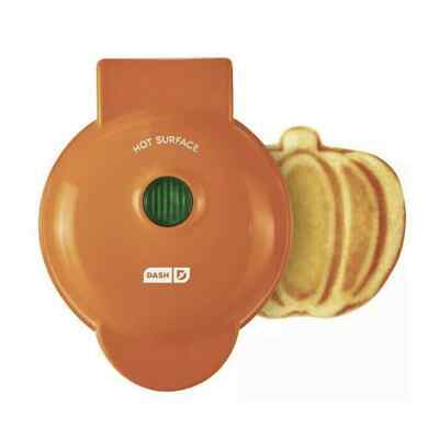 Dash Pumpkin Mini Waffle Maker - Orange 4'' Nonstick
