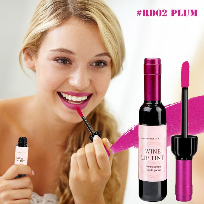 Wine Lip Stain Lipstick Wine Bottle Lip Gloss Matte Liquid Lip Glaze