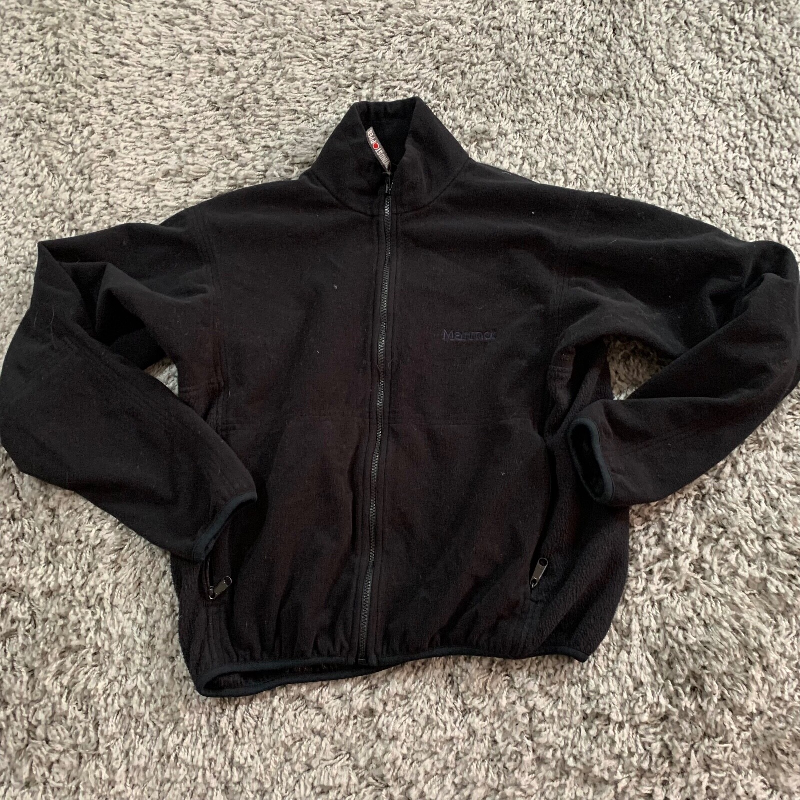 Marmot Jacket Mens Large Black Spelled 