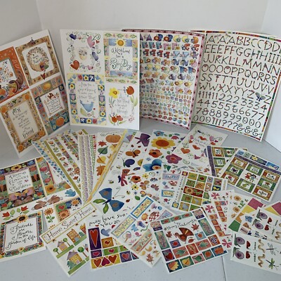 Big Lot of Kathy Davis Stickers Garden Easter Thanksgiving Scrapbooking Supplies