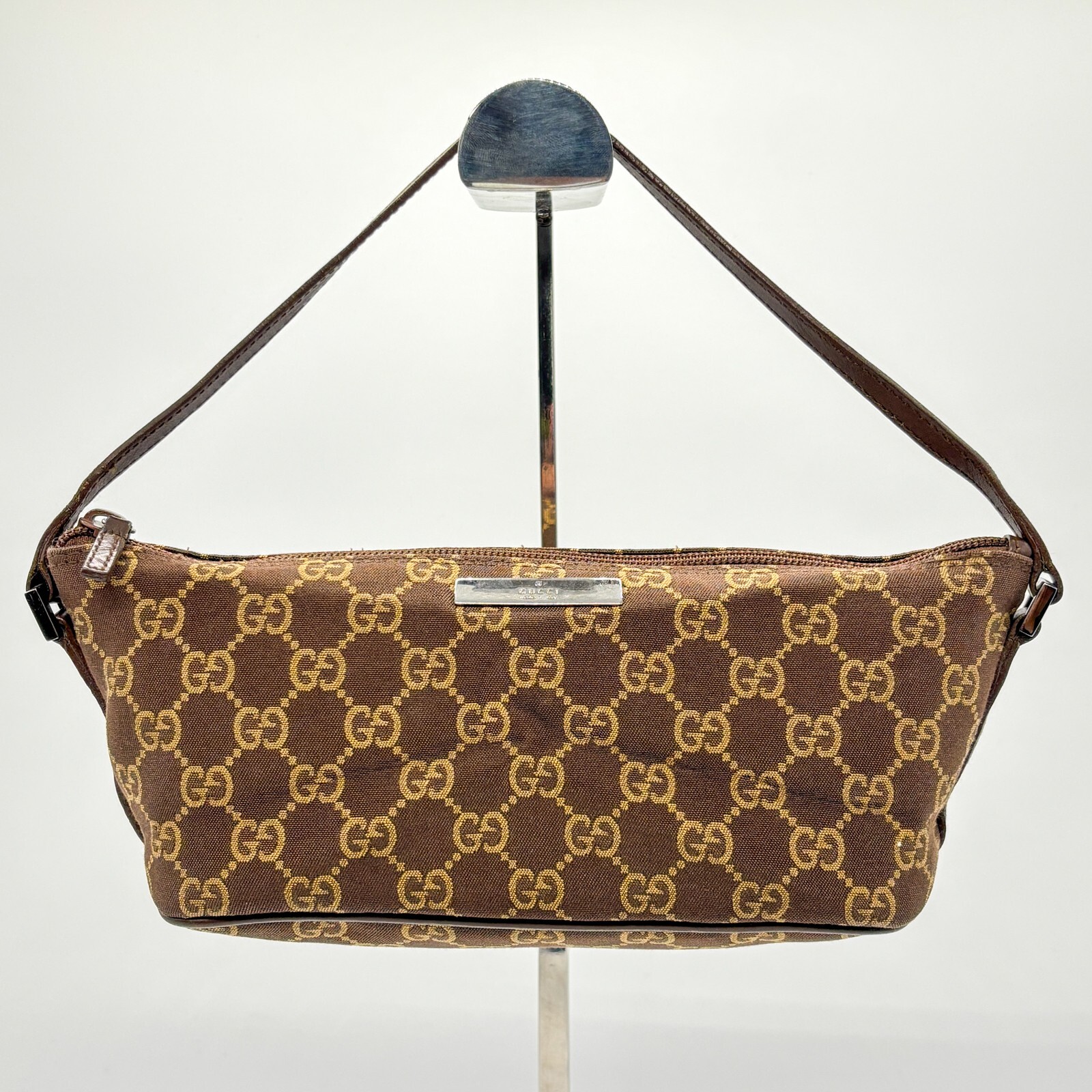 バッグ GUCCI accessory pouch hand bag GG brown GUCCI Accessory Pouch Hand bag Purse GG Canvas Brown Auth | eBay