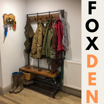 Coat rack 2024 seat bench