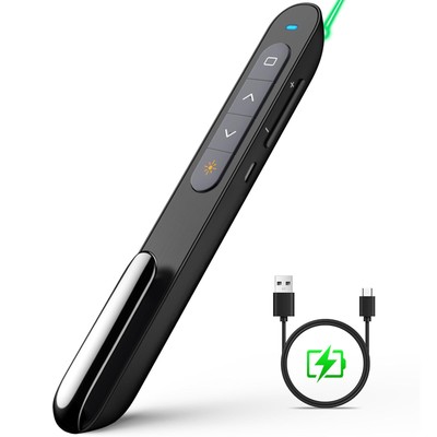 N76 Rechargeable Presentation clicker with Pointer, Long Range Presentation R...
