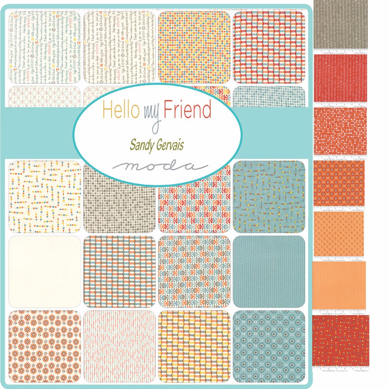 Hello My Friend 27 Fat Quarter Bundle by Sandy Gervais for Moda Fabrics