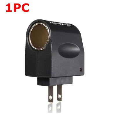 AC Wall Outlet To 12V DC Car Cigarette Lighter Converter Socket Adapter US Plug