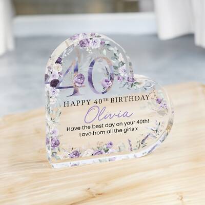 Personalised Happy 40th Birthday Gift, Birthday Gift For Her, 40th Birthday Gift