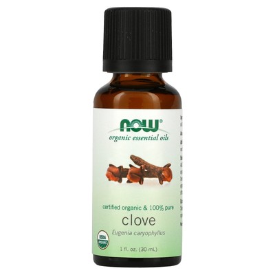 Now Foods Органические эфирные масла Clove 1 жидкая унция 30 мл Органические