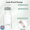 COMI Natural Glass Baby Bottle,Standard Neck Breastmilk Storage Bottle for Fridge,Breast Milk Container,Breast Pump Bottle Compatible with Medela Breast Pump,BPA Free,6PCS (5oz,6 Gray Lids)