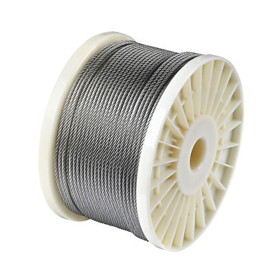 1/8'' T316 Stainless Steel Cable Wire Rope 7x7 Aircraft Strand Coil & Reel