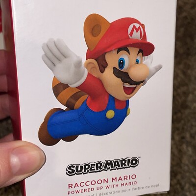 2022 Hallmark Christmas Ornament SUPER MARIO Raccoon #1 Powered Up With Mario
