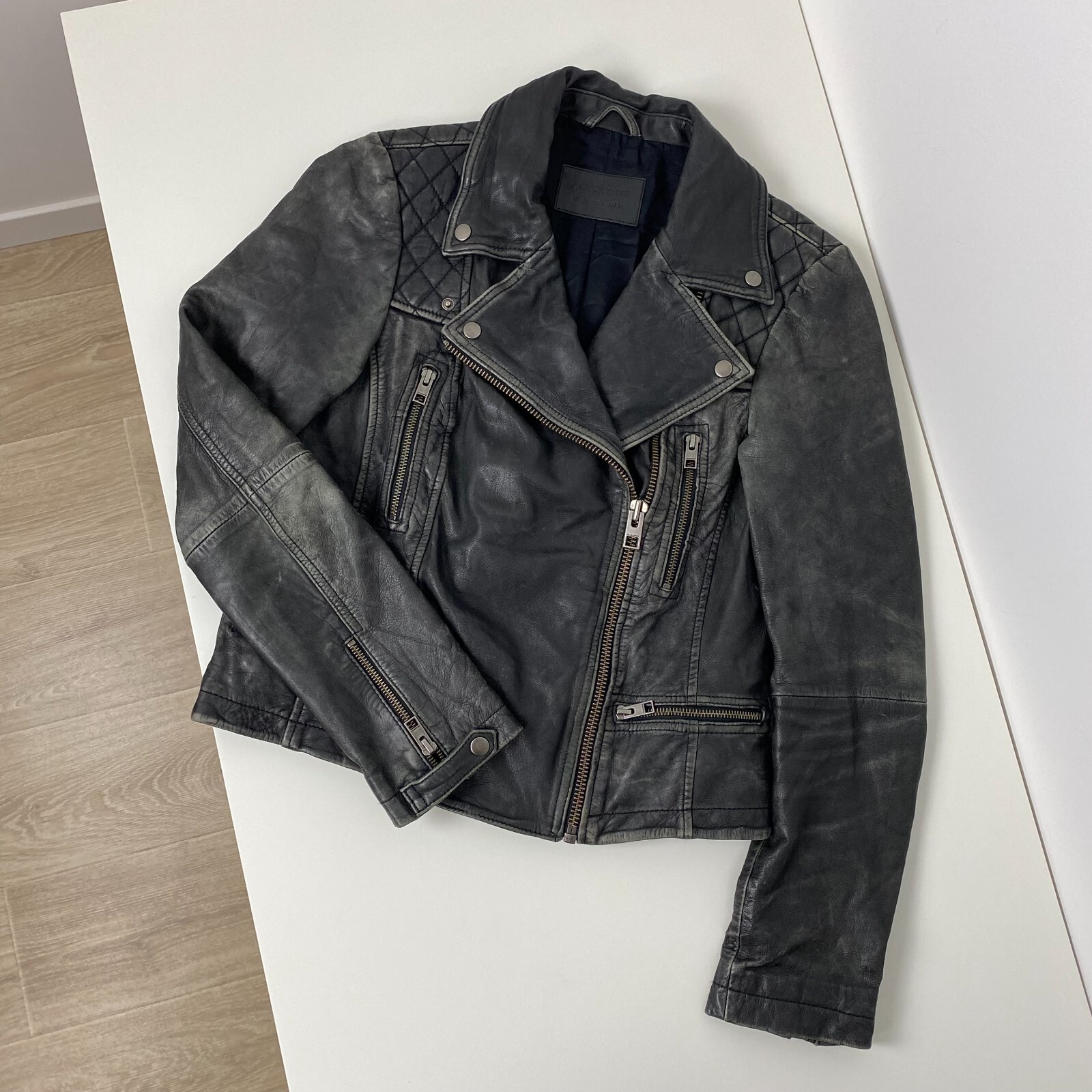 allsaints 定価10万 LEATHER JACKET M オールセインツ LUCK LEATHER JACKET | LUCK レザー ジャケット（その他アウター
