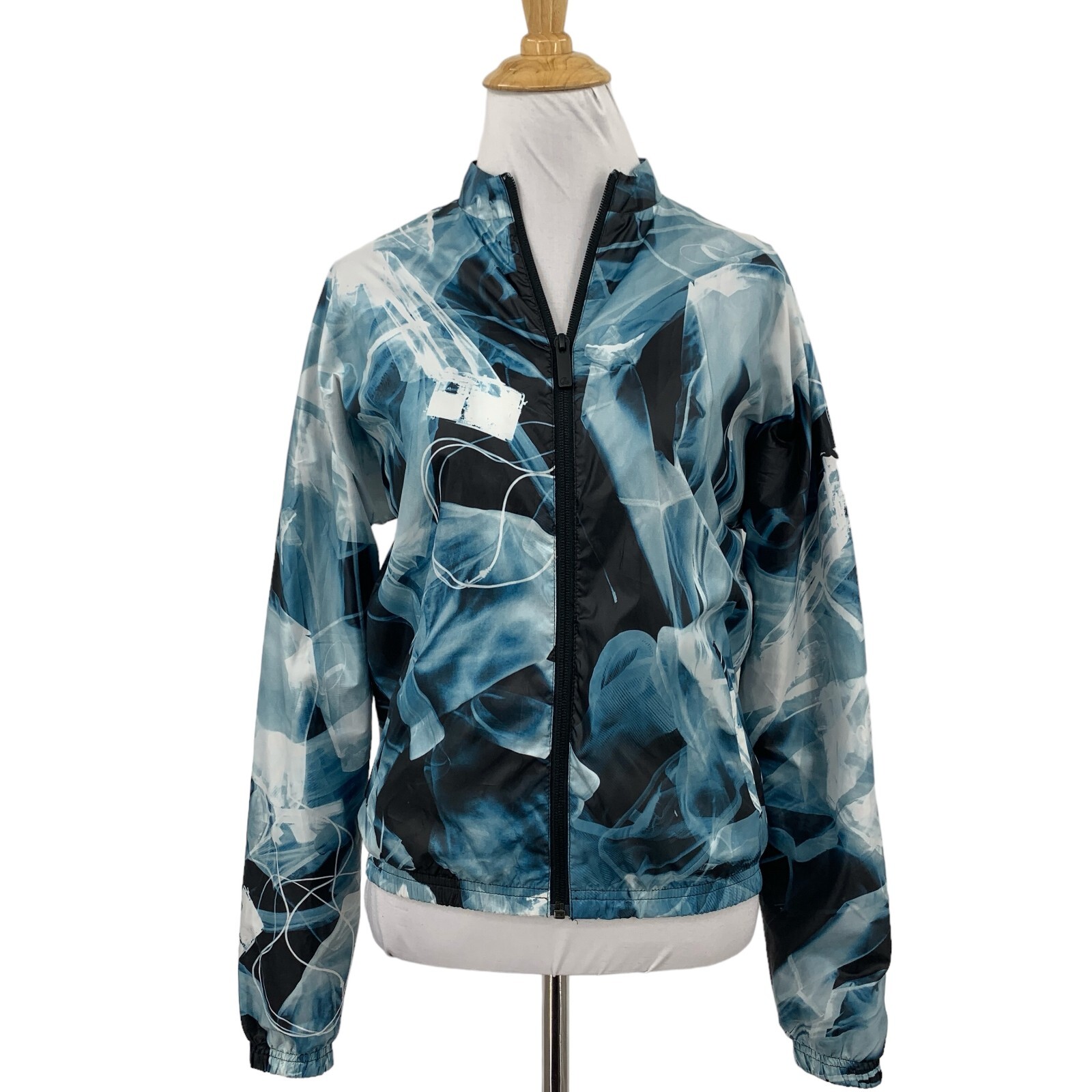 Puma Jacket Womens S Small Abstract Full Zip Lined Athletic
