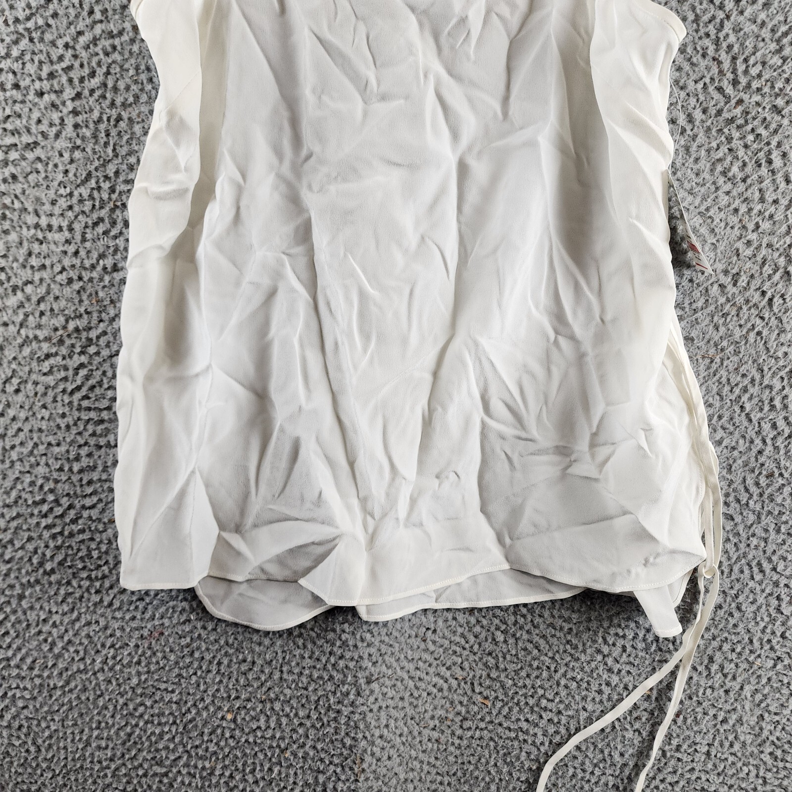 Equipment Femme Willow Silk Top Women's XS Nature White Adjustable Strap - Picture 3 of 15