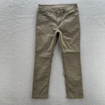 Levis 511 Jeans Mens 32x30 Beige Slim Denim Stretch Preppy Casual Office