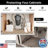 Under Kitchen Sink Mat, Absorbent Quick Dry Under Sink Liner, Non-Adhesive Slip Resistant Shelf Liner for Kitchen and Bathroom Cabinets (Beige, 24
