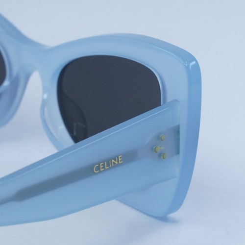 Pre-owned Celine Cl40236i 84a Opaline Light Blue/grey 54-19-140 Sunglasses Authentic In Gray
