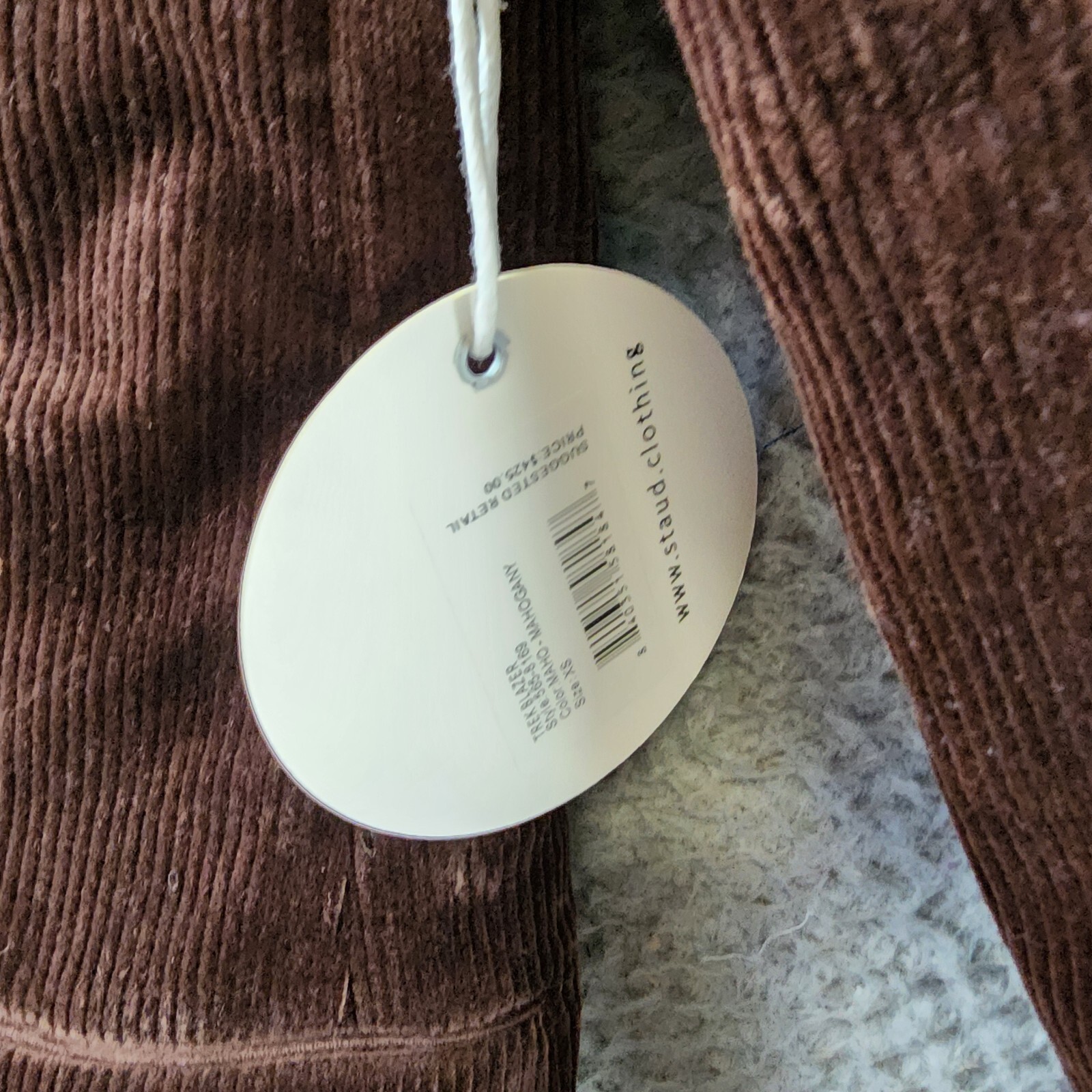 STAUD Trek Corduroy Blazer Women's XS Mahogany Flap Pockets Button Front L/S - Picture 9 of 13