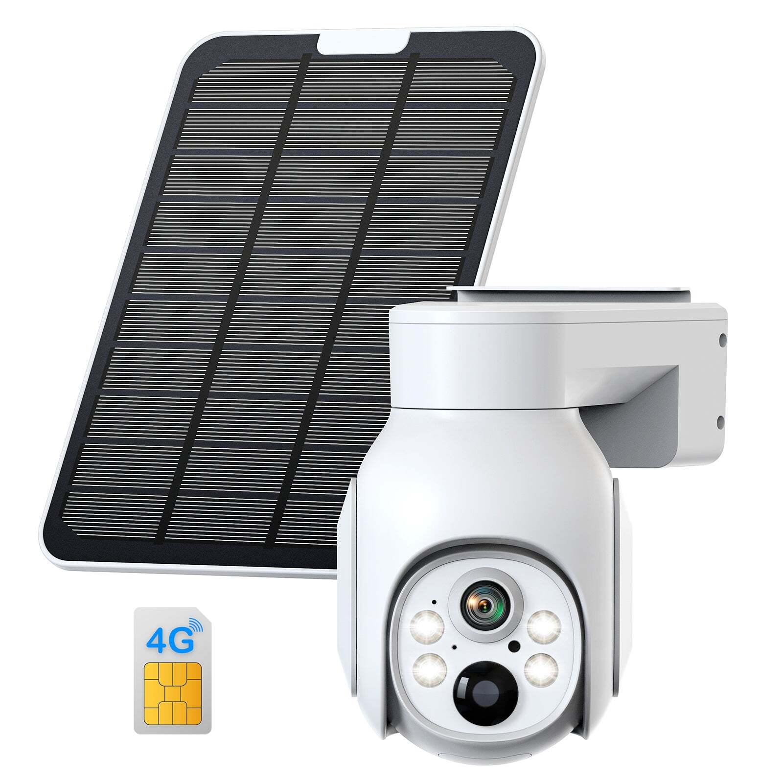 4G LTE Mobile Security Camera System Outdoor Wireless Solar Powered Pan/Tilt 3MP