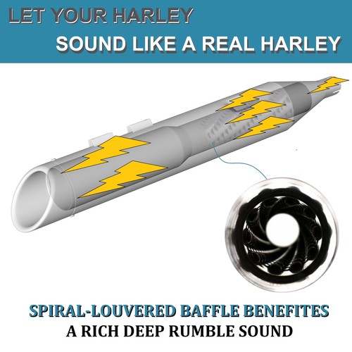 SHARKROAD 4.5” Slip on Mufflers for Harley 95-16 Touring Deep Rumble Tone