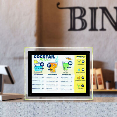A4 LED Light Box Poster Frame Indoor Advertising Illuminated Projecting Sign