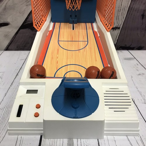 Electronic Hot Shot Basketball Arcade Game Milton Bradley 1990 Vintage With Box