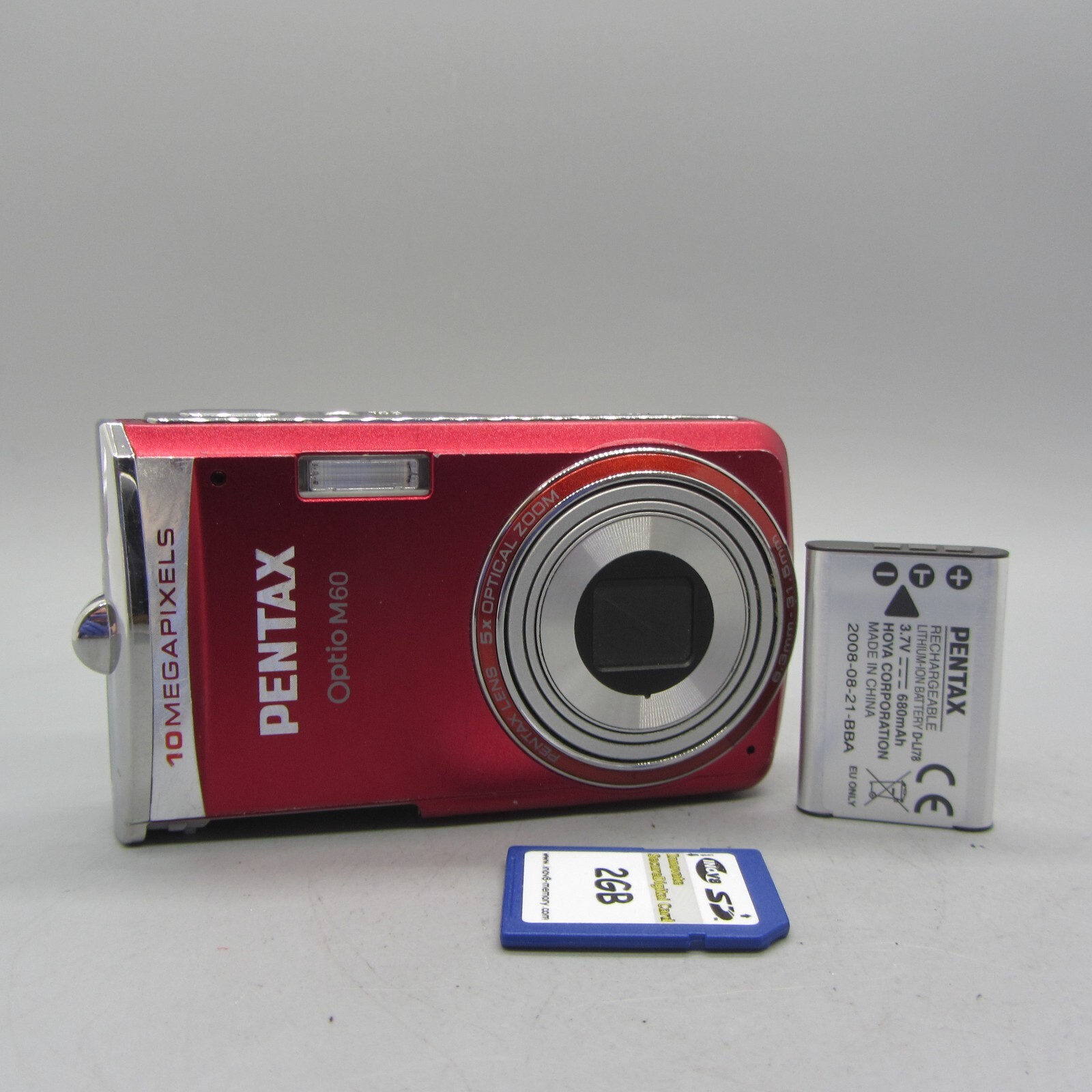 Pentax Digital Camera Optio M60 10.0MP Red Tested *Read Pentax Digital Camera Optio M60 10.0MP Red Tested *Read