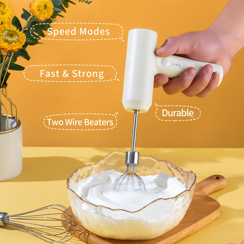 Electric Egg Beater with 2 Wire Beaters Portable Food Blende