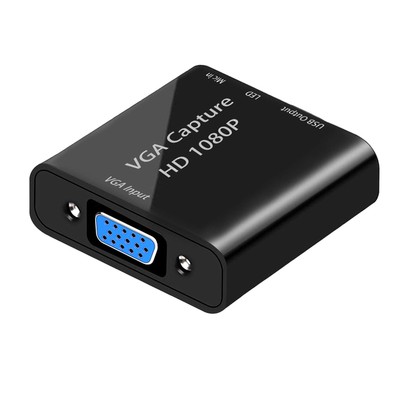 Video Capture Card, VGA to USB Capture Adapter with Microphone Input, HD 1080...