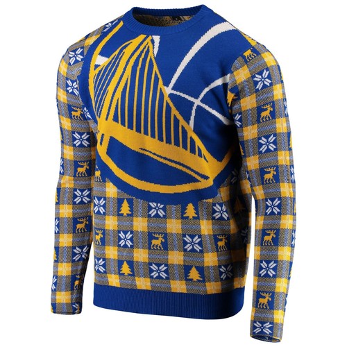 [STA0418-00001] Мужской свитер Foco Golden State Warriors Ugly Big Logo Sweater Royal