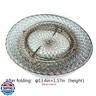 OperSeven Metal Rustproof Collapsible Fish Basket - Robust and Easy to Use Net Cage for Live Fish