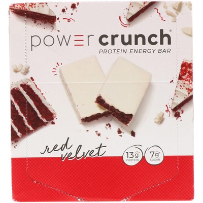 Power Crunch Protein Energy Bar, Red Velvet, 12 батончиков по 1,4 унции (40 г) каждый