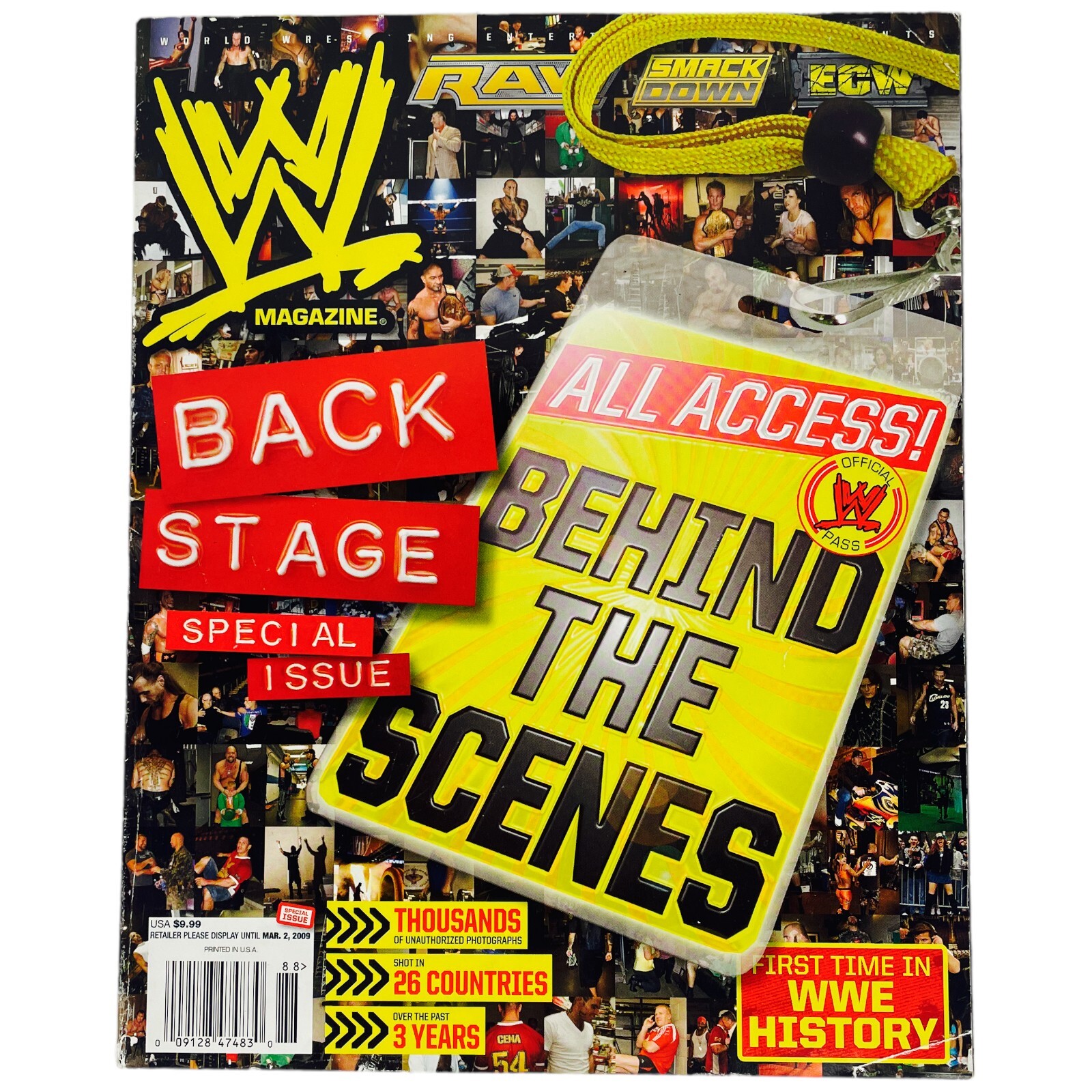 WWE Magazine Back Stage All Access Behind The Scenes Special Issue 2009
