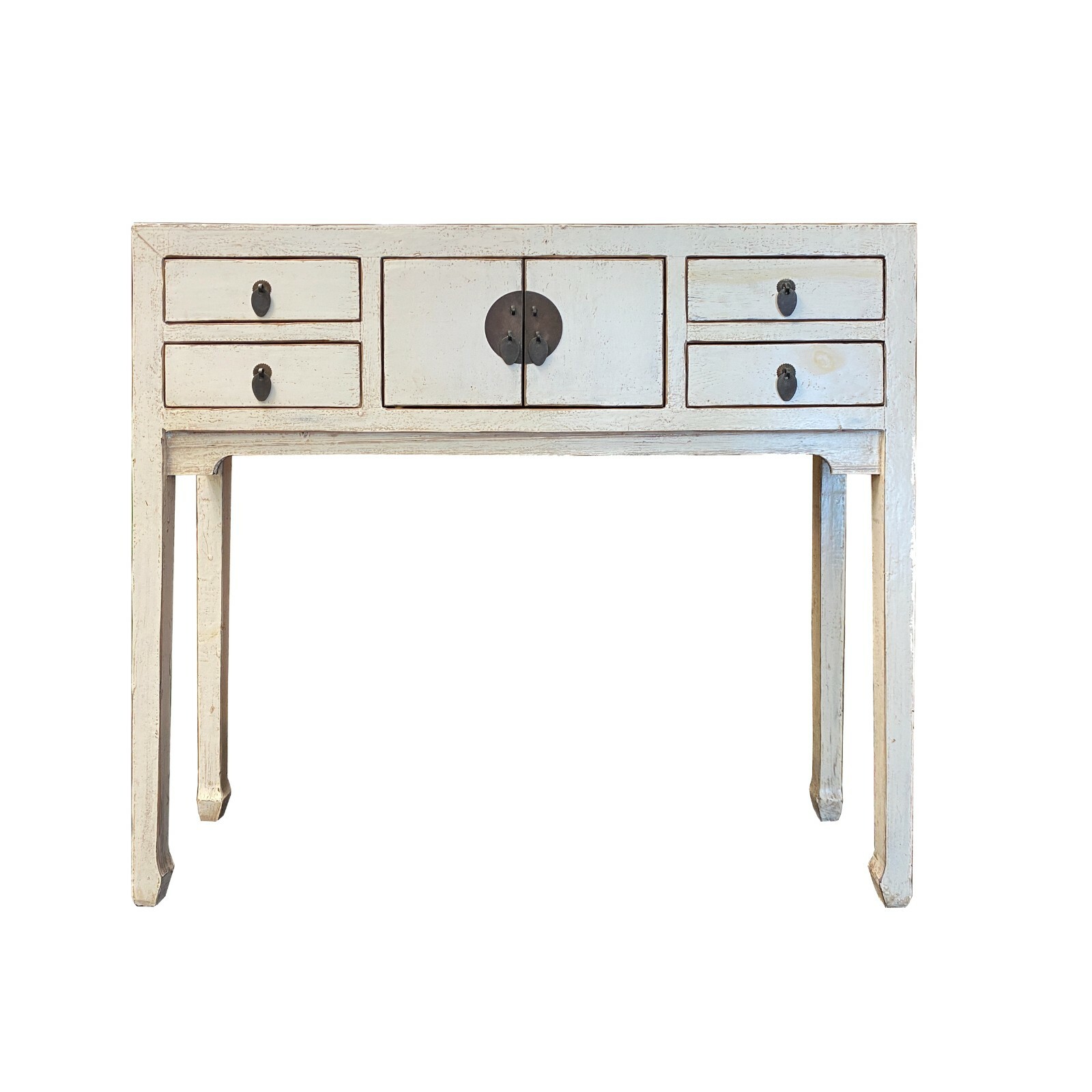 Oriental Narrow Hallway Rustic Off White Lacquer Drawers Slim Foyer Side Table cs6191S Oriental Narrow Hallway Rustic Off White Lacquer Drawers Slim Foyer Side Table cs6191S