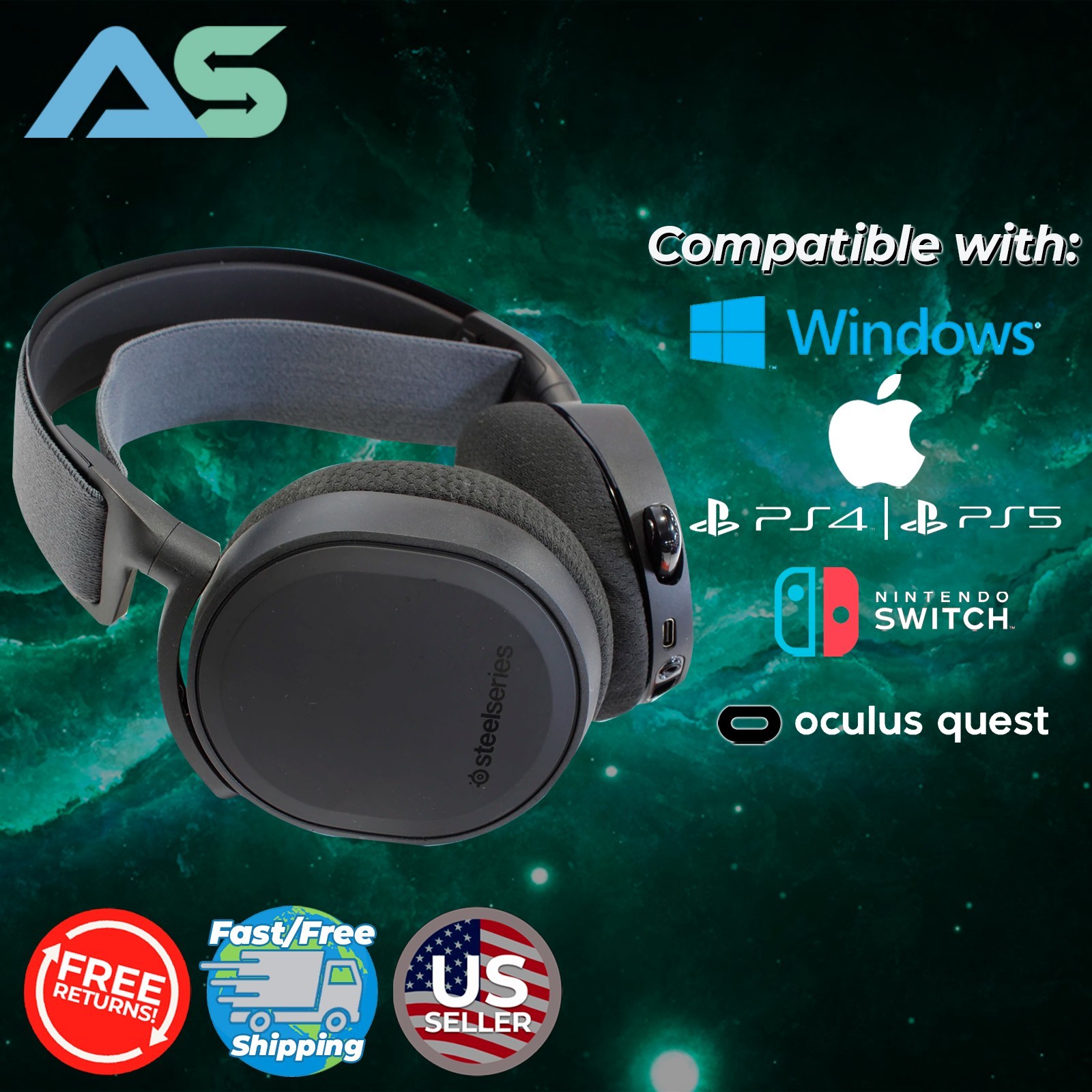 SteelSeries Arctis 7P+ Wireless 中古品 steelseries (スティールシリーズ) ワイヤレスゲーミングヘッド