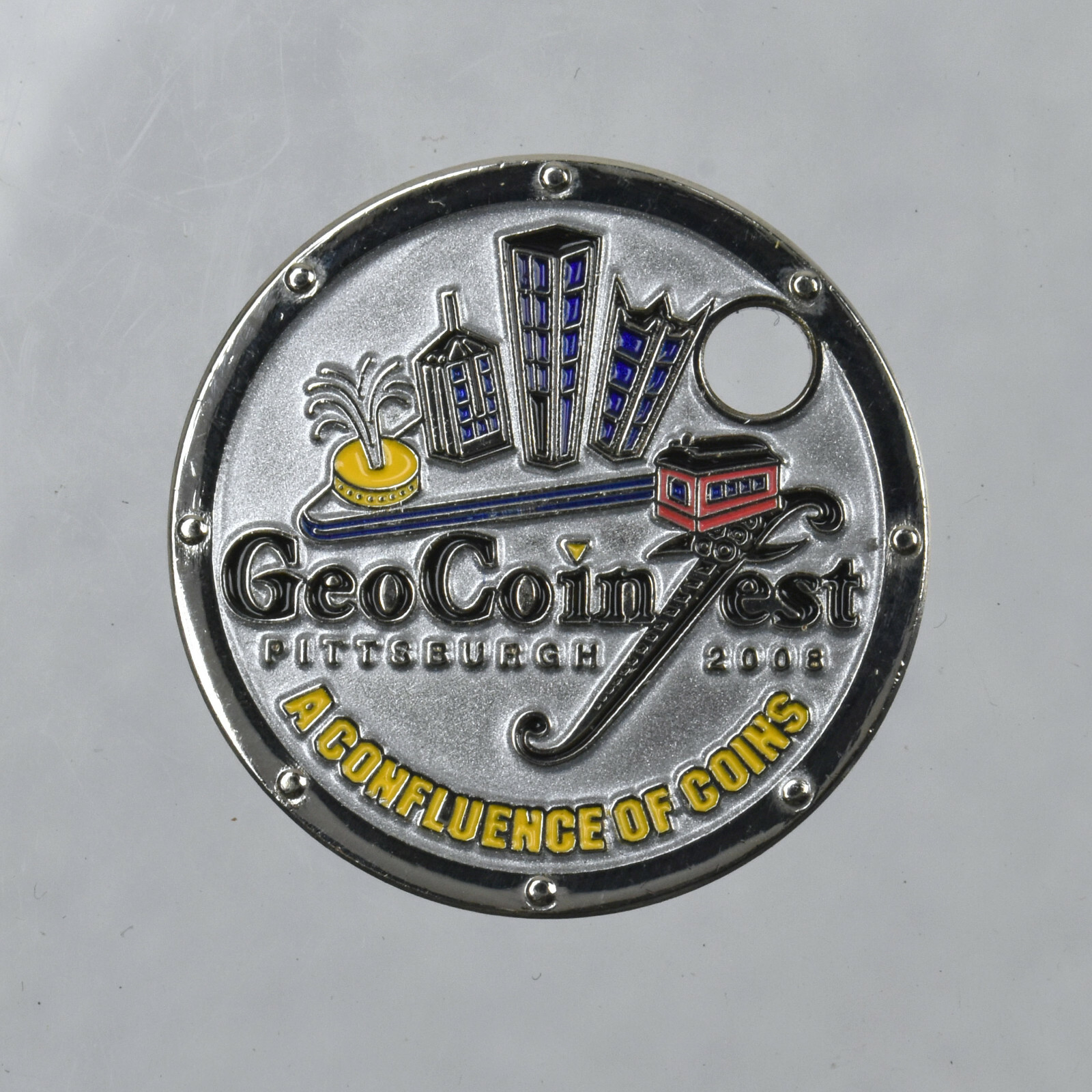 Geocoin Pathtag Pittsburgh Geocoinfest 2008 – Traçable Non Activé, édition Limitée