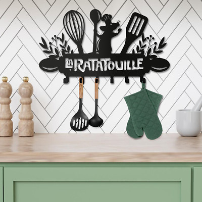 Metal La Ratatouille Key Holder, Metal Kitchen Hanger, Gusteau, Vessel Hanger